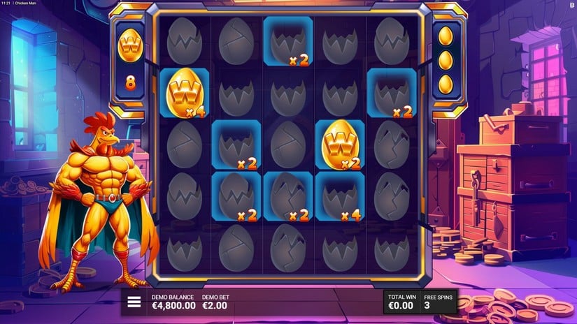 Chicken Man slot screen 4