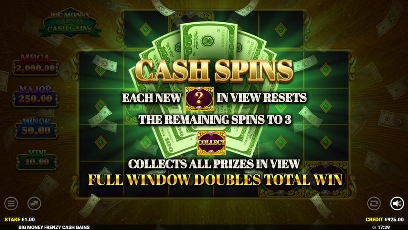 Big Money Frenzy Cash Gains slot screen 3