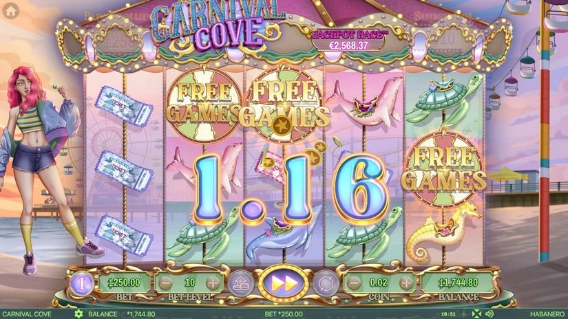 Carnival Cove slot screen 4
