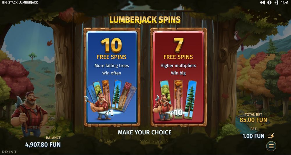 Big Stack Lumberjack bonus 