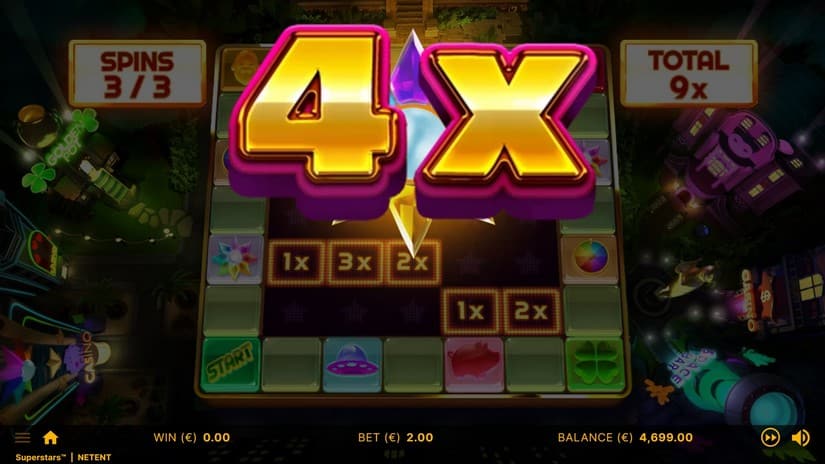 Superstars slot screen 6