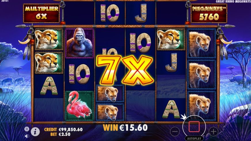 Great Rhino Megaways slot screen 3