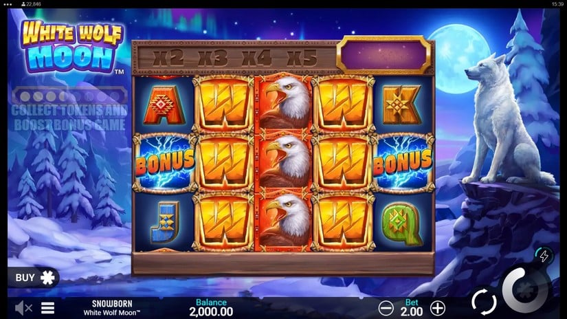 White Wolf Moon slot screen 1