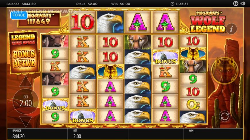 Wolf Legend Megaways slot screen 2