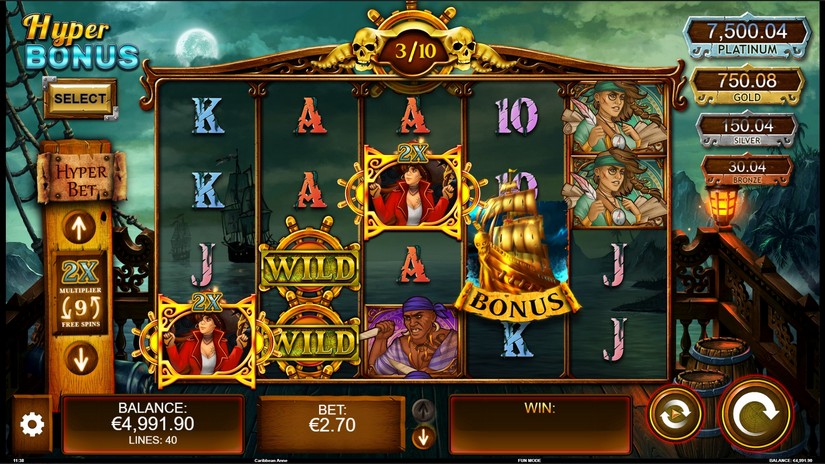 Caribbean Anne slot screen 2