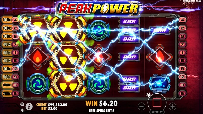 Peak Power slot screen 5
