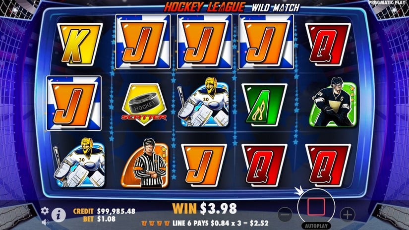 Hockey League Wild Match slot screen 4
