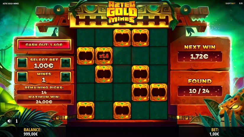 Aztec Gold Mines slot screen 2