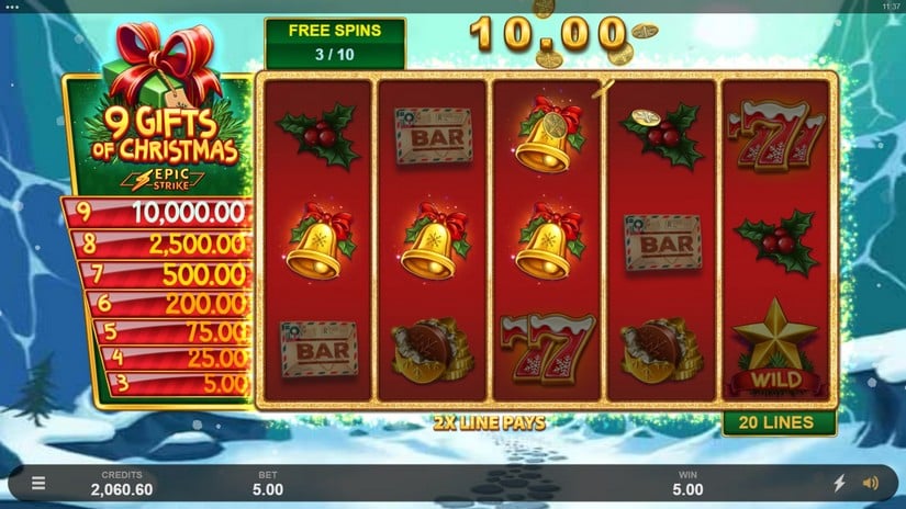 9 Gifts of Christmas slot screen 7