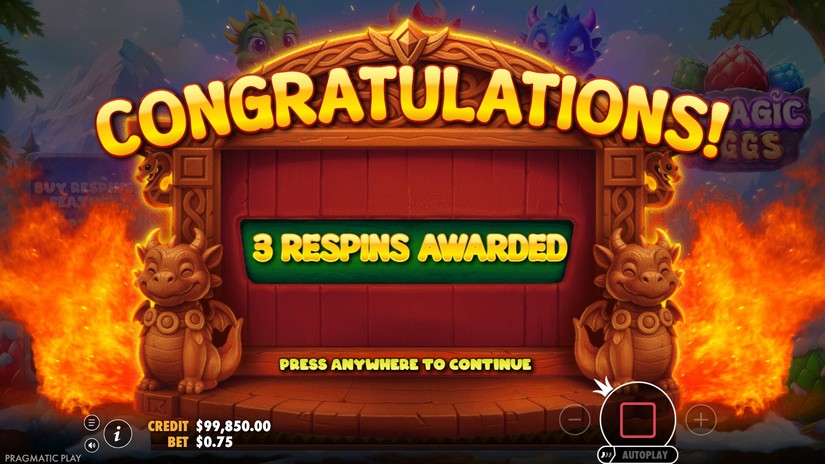 3 Magic Eggs slot screen 3