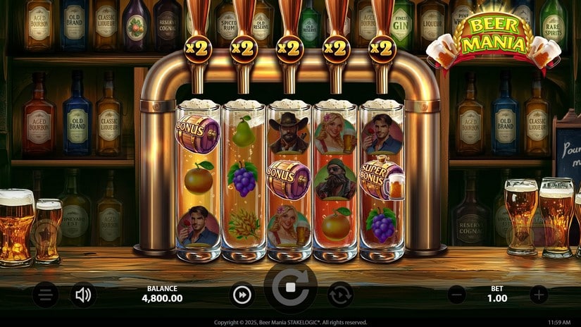 Beer Mania slot screen 2