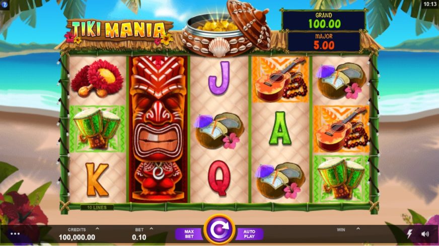 Tiki Mania slot screen 1