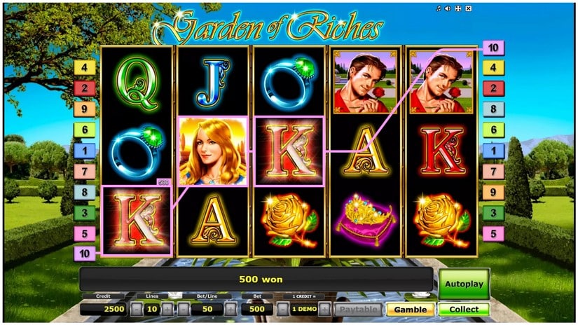 Garden of Riches slot screen 2