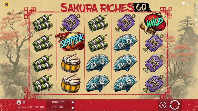 Sakura Riches 60 slot screen 1