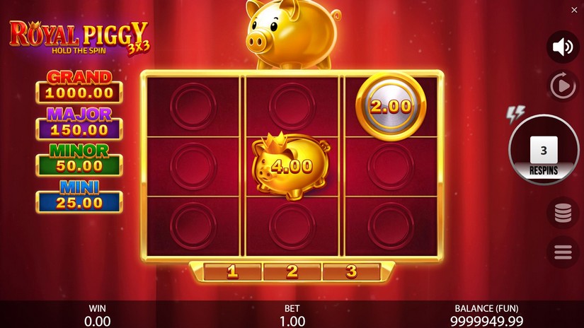 3×3 Royal Piggy: Hold The Spin slot screen 4