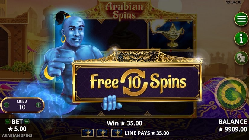 Arabian Spins slot screen 4