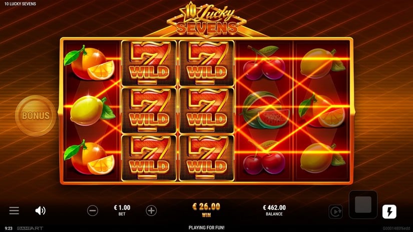 10 Lucky Sevens slot screen 4