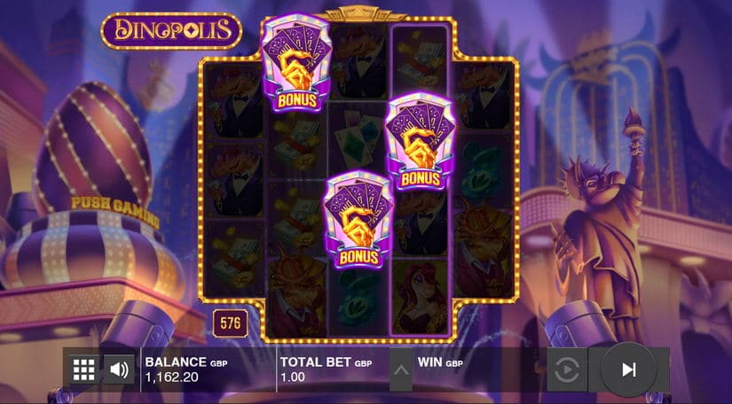 Dinopolis slot screen 5