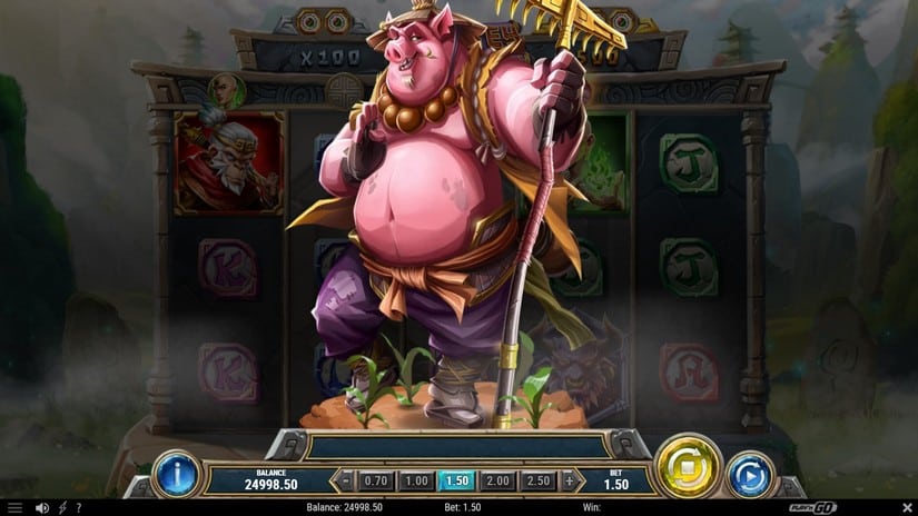 Monkey: Battle for the Scrolls slot screen 2