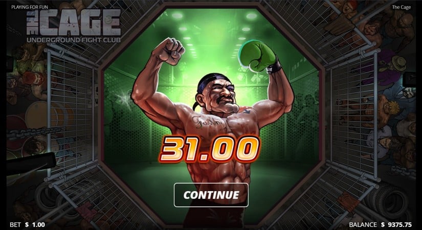 The Cage slot screen 7