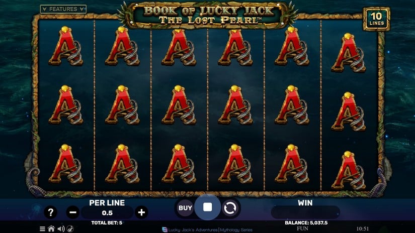 Book of Lucky Jack The Lost Pearl slot screen 7