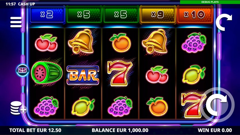Cash Up slot screen 1