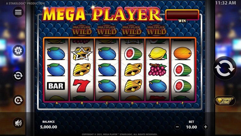 Mega Player slot screen 1