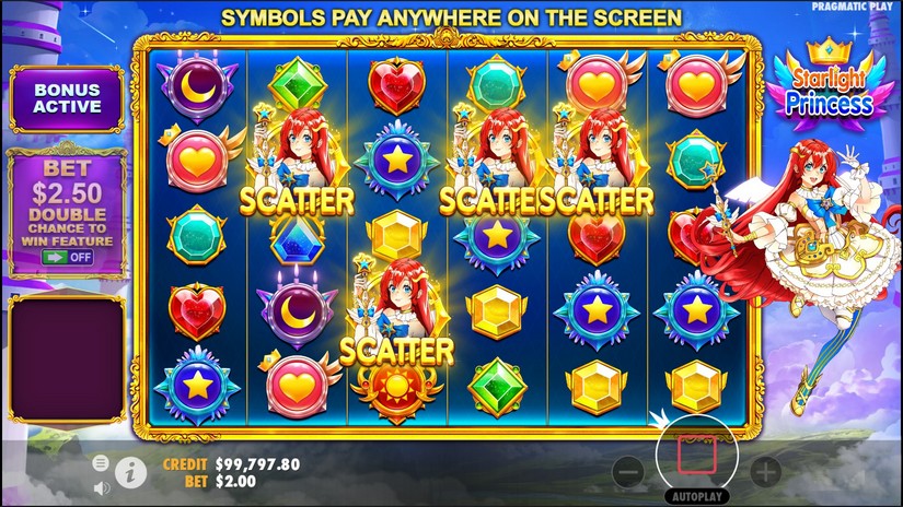 Starlight Princess slot screen 2