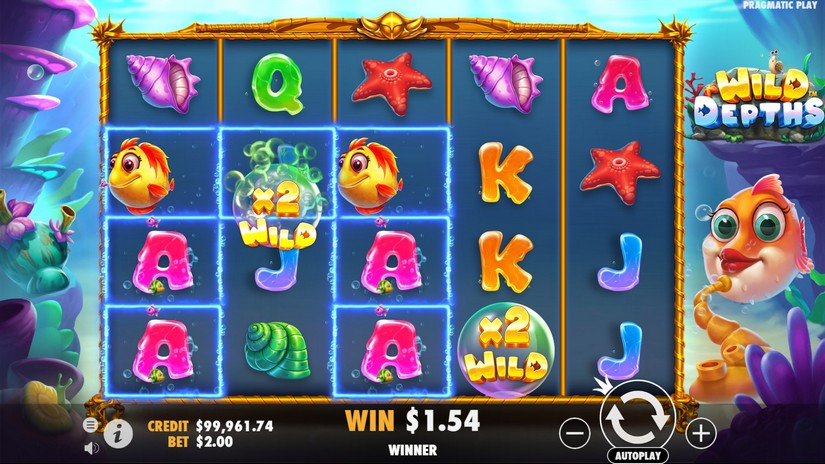 Wild Depths slot screen 3