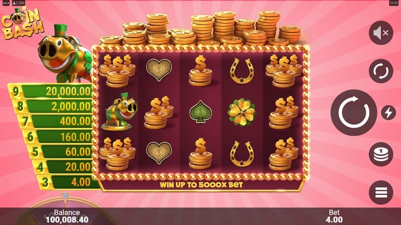 Coin Bash slot screen 1