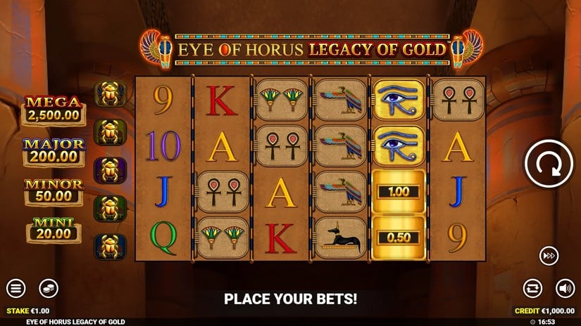 Eye of Hours Legacy of Gold slot screen 1