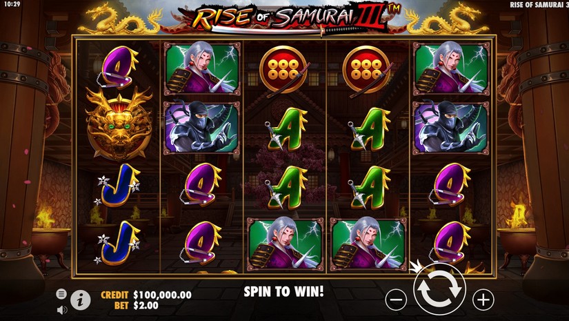 Rise of Samurai III slot screen 1