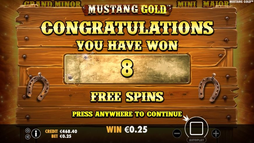 Mustang Gold slot screen 4