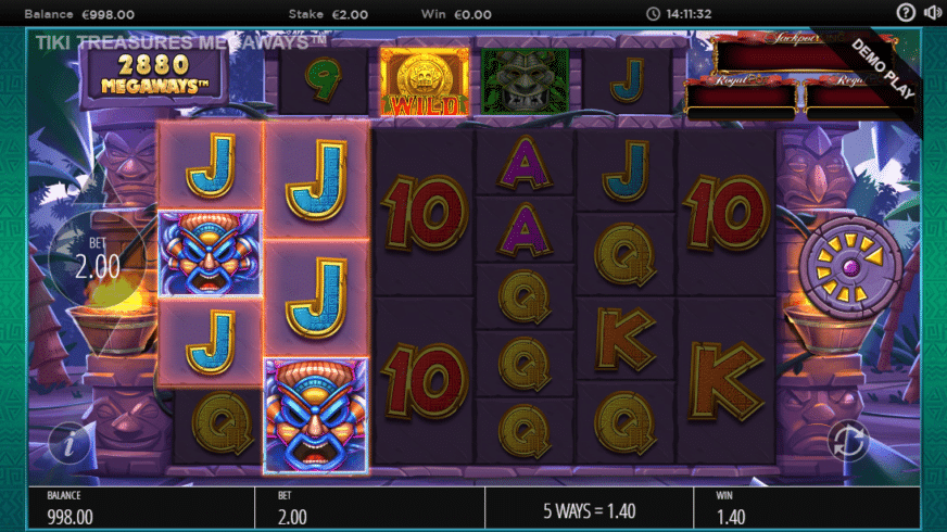 Tiki Treasures Megaways slot screen 3