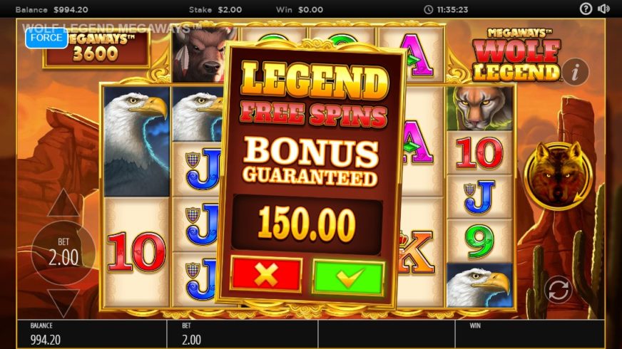 Wolf Legend Megaways slot screen 3
