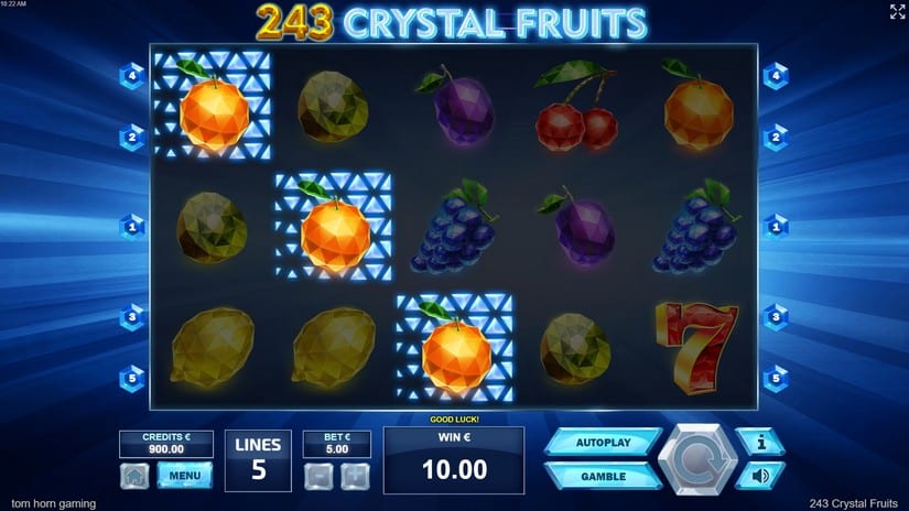 243 Crystal Fruits slot screen 2