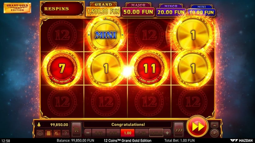 12 Coins™ Grand Gold Edition slot screen 4