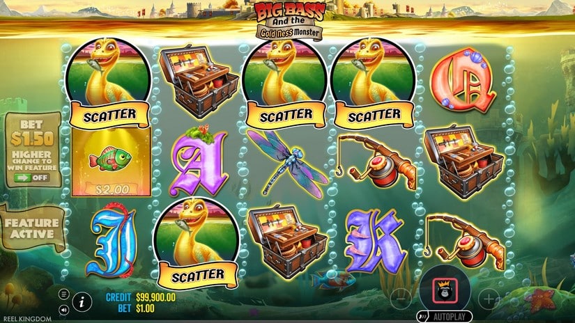 Big Bass & The Gold Ness Monster slot screen 2