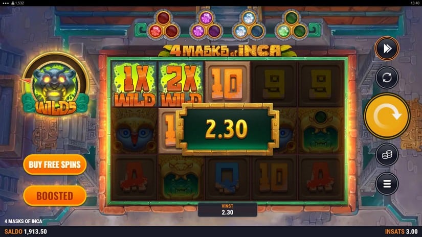 4 Masks of Inca slot screen 3