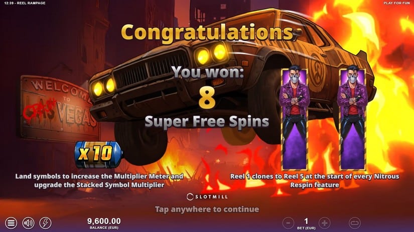 Reel Rampage slot screen 2