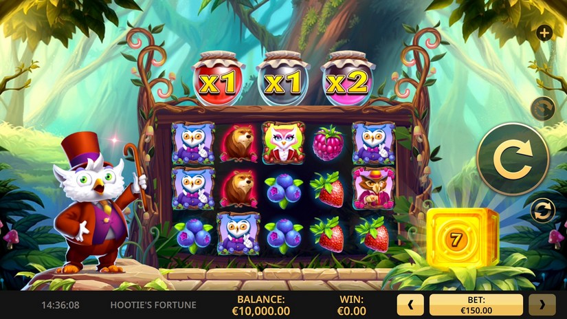 Hooties Fortune slot screen 1