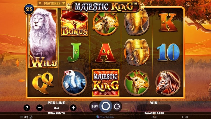 Majestic King slot screen 1