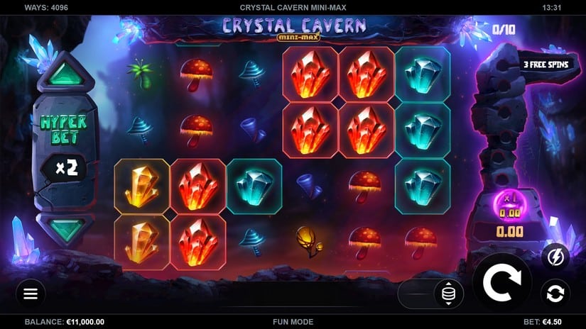 Crystal Cavern Mini-Max slot screen 1