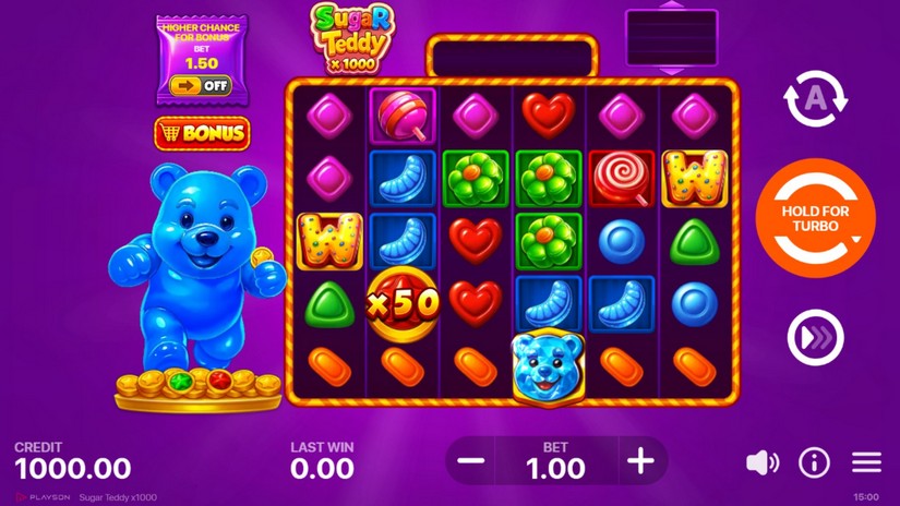 Sugar Teddy x1000 slot screen 1
