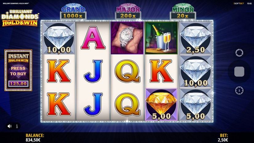 Brilliant Diamonds: Hold & Win slot screen 4