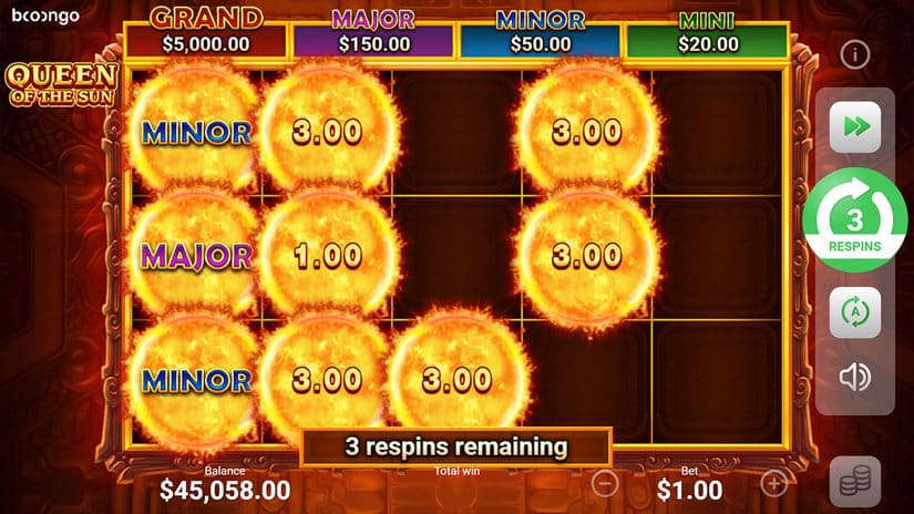 Queen of the Sun slot screen 3