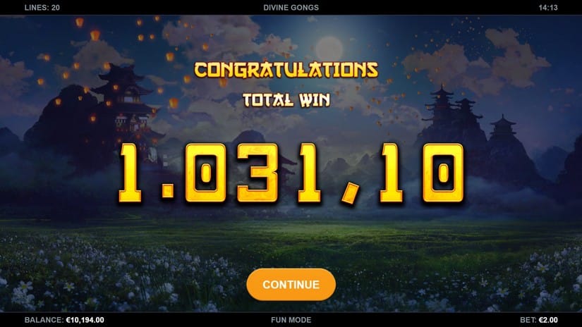 Divine Gongs slot screen 6