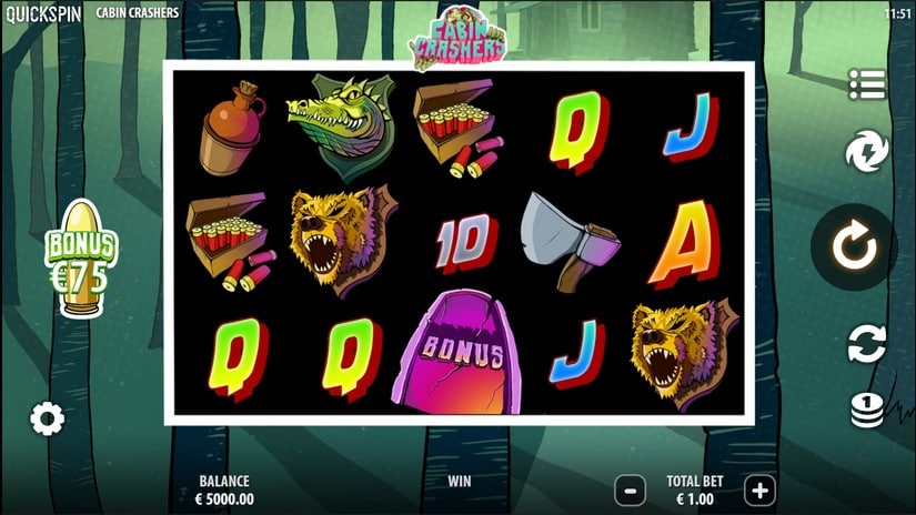 Cabin Crashers slot screen 1