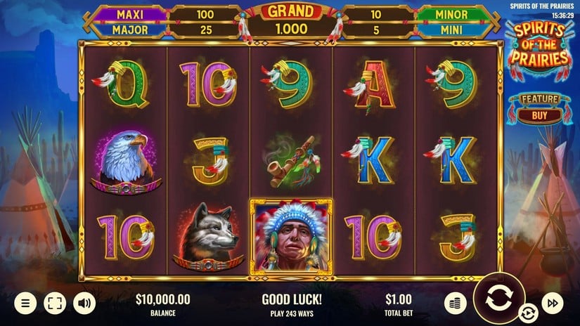 Spirits of the Prairies slot screen 1