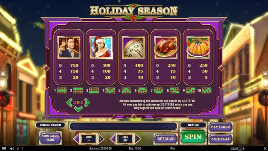Holiday Season slot screen 2